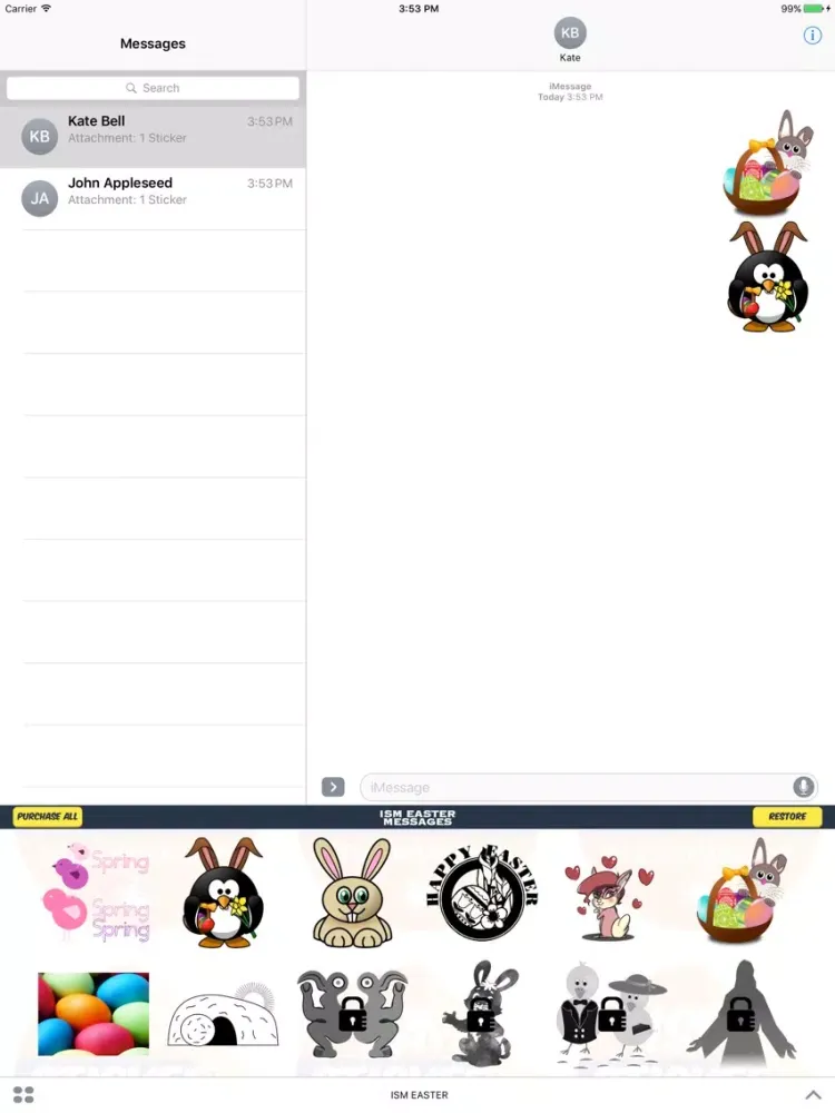 iStickerMania EASTER iPad  Screenshots