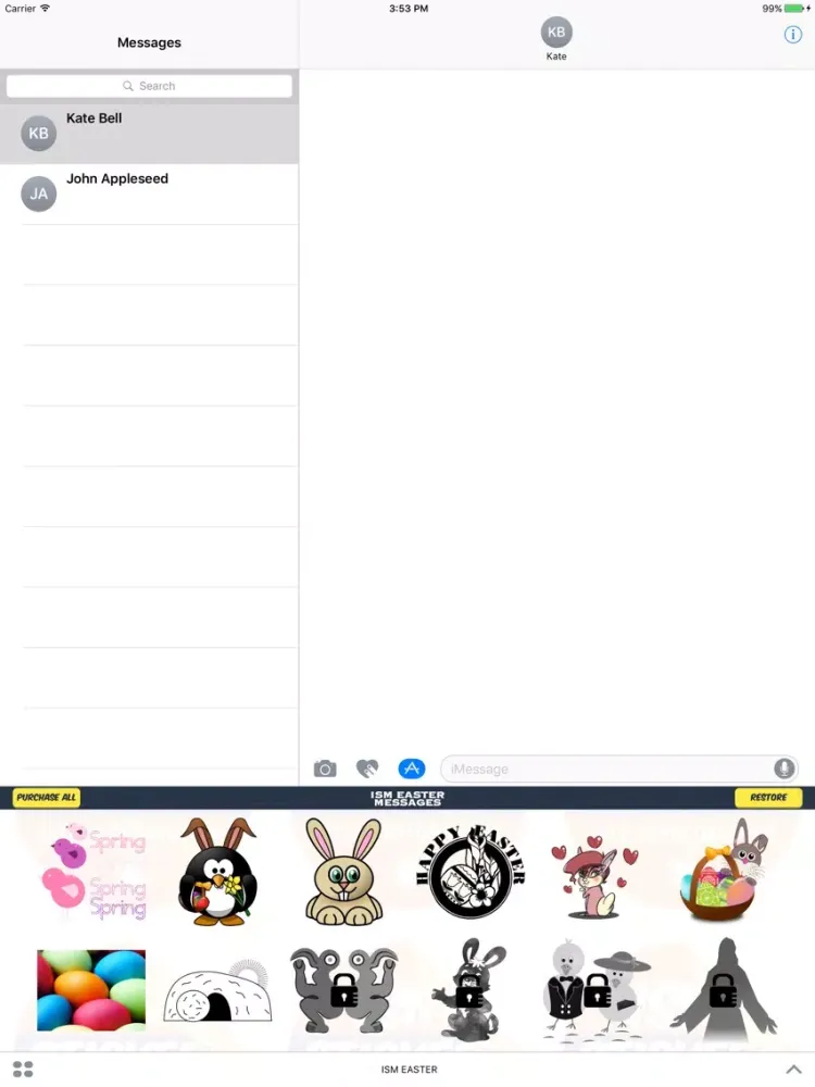 iStickerMania EASTER iPad  Screenshots