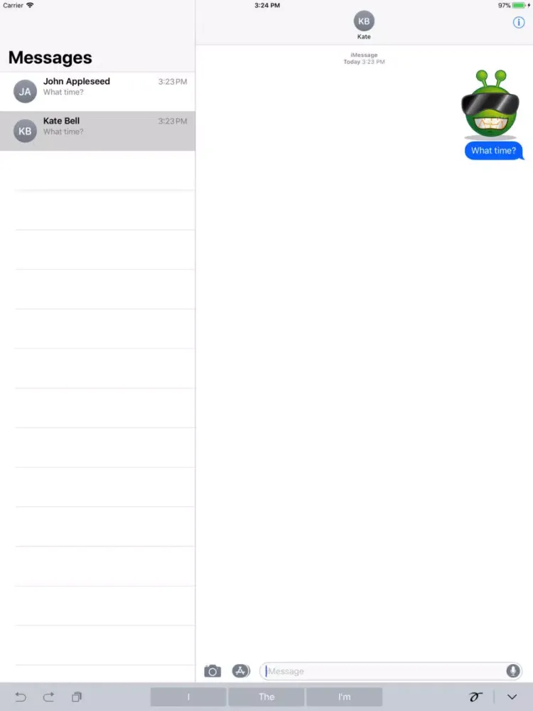 ภาพหน้าจอของ iStickerMania Emoji iPad 
