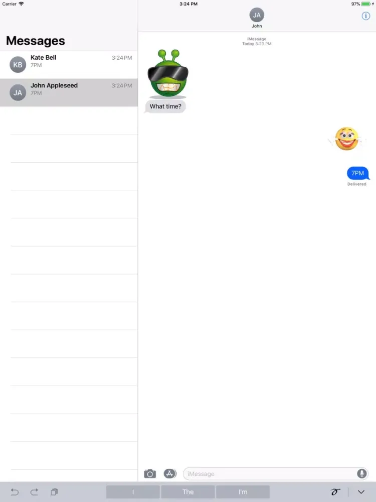 ภาพหน้าจอของ iStickerMania Emoji iPad 