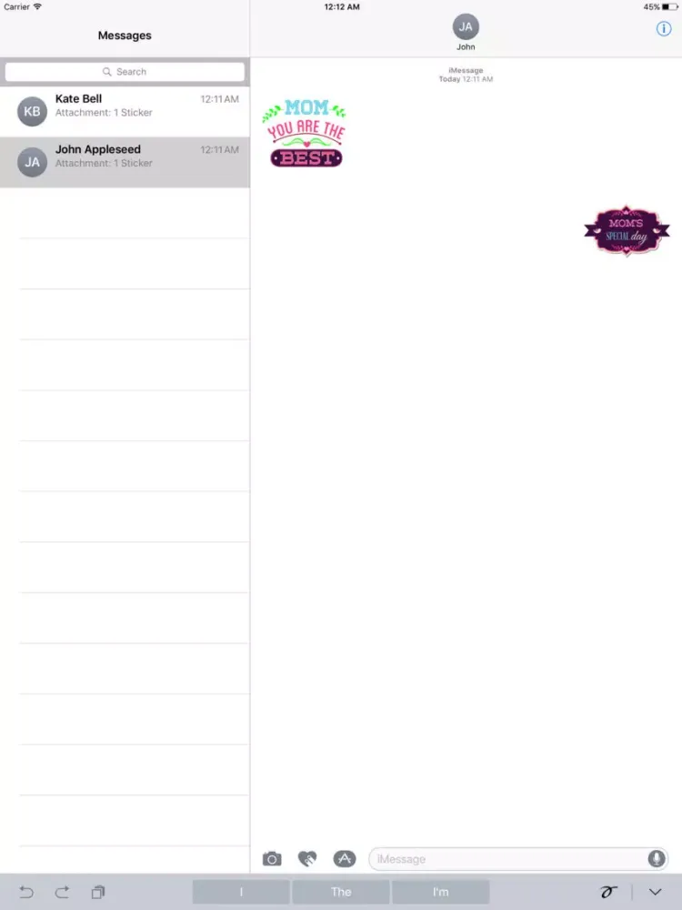 Capturas de tela do iStickerMania Mother's Day iPad 