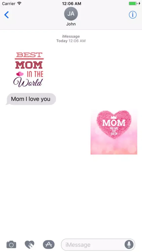 Capturas de tela do iStickerMania Mother's Day