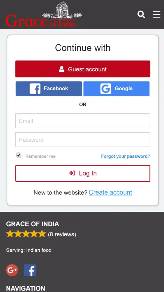 Ảnh chụp màn hình của Grace of India