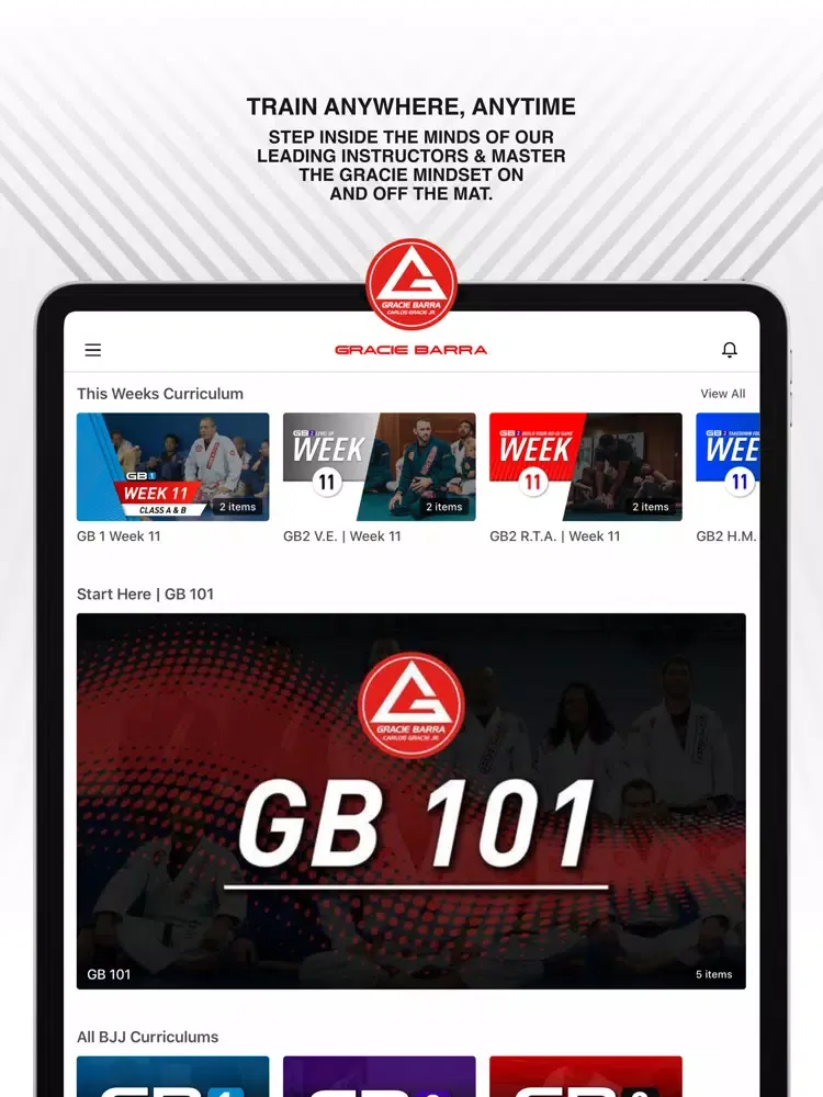 Gracie Barra BJJ Online iPad  स्क्रीनशॉट