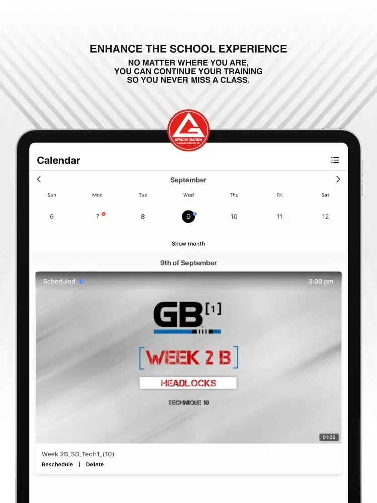 Gracie Barra BJJ Online iPad  स्क्रीनशॉट