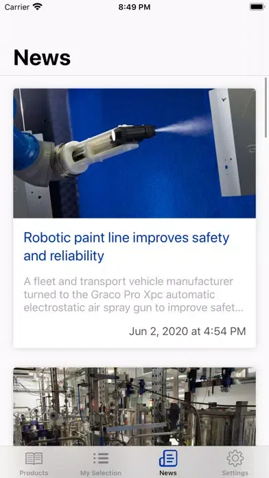 ภาพหน้าจอของ Graco Finishing Equipment