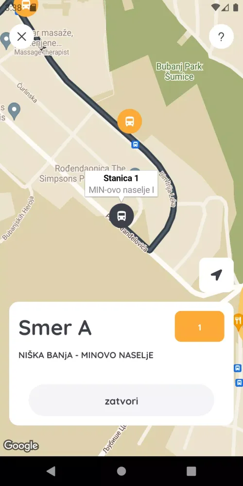 Zrzuty ekranu Public Transport Niš