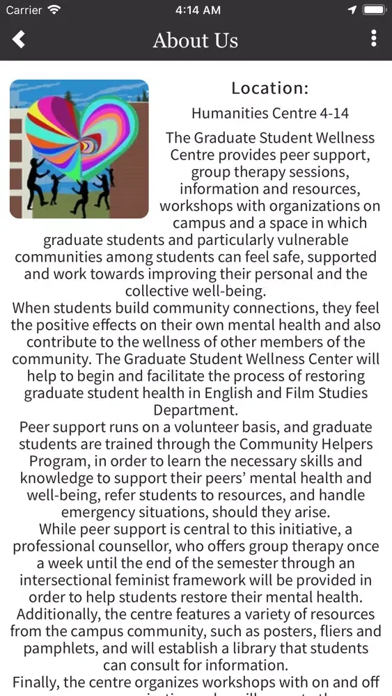 Grad Student Wellness Centre Ekran Görüntüleri