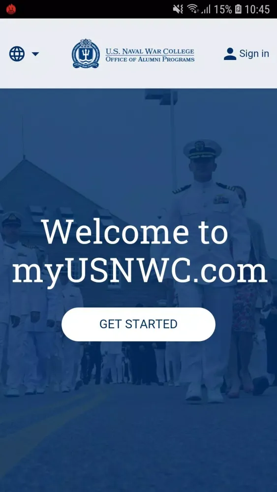 ภาพหน้าจอของ USNWC Alumni