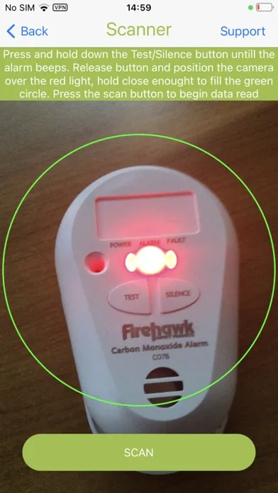 ภาพหน้าจอของ Firehawk Data Scan