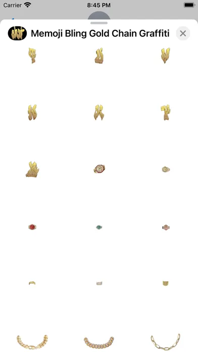 Memoji Bling Gold Chain Graffi應用截圖