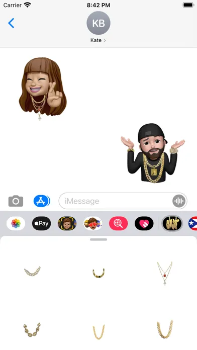 Memoji Bling Gold Chain Graffi應用截圖
