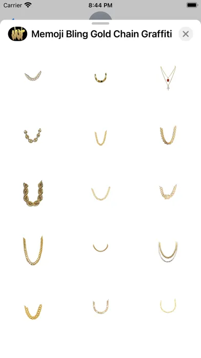 Memoji Bling Gold Chain Graffi應用截圖