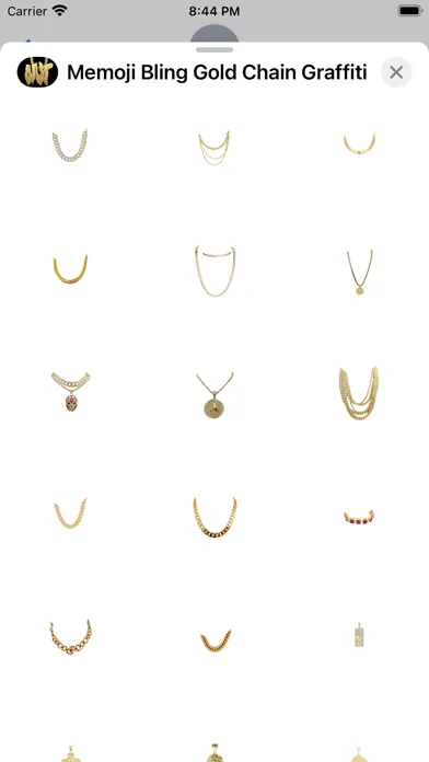 Memoji Bling Gold Chain Graffi應用截圖