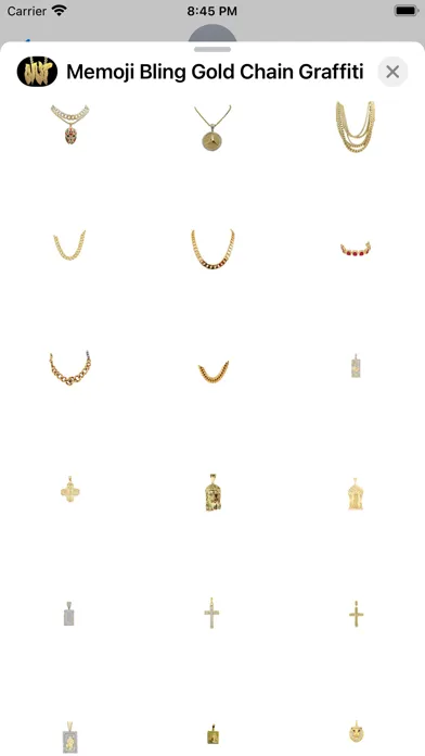 Memoji Bling Gold Chain Graffi應用截圖