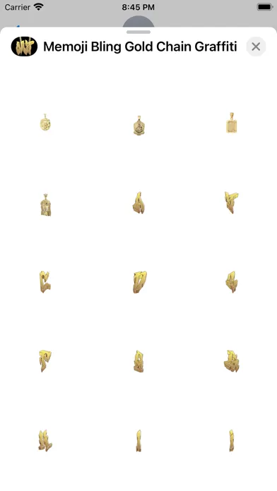 Memoji Bling Gold Chain Graffi應用截圖