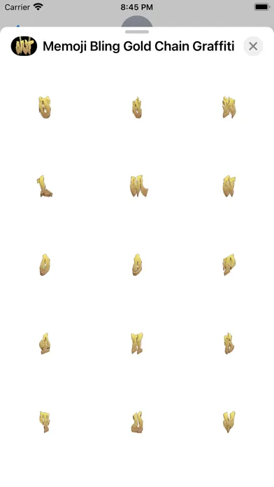 Memoji Bling Gold Chain Graffi應用截圖