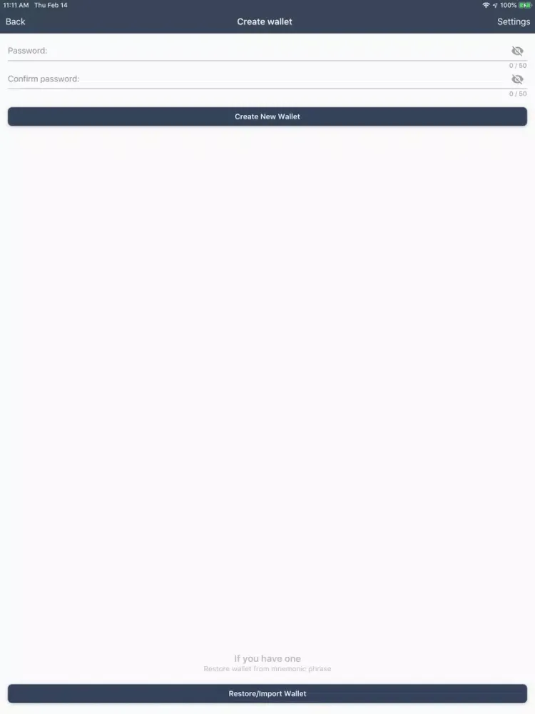 GRAFT CryptoPay Wallet iPad  Screenshots