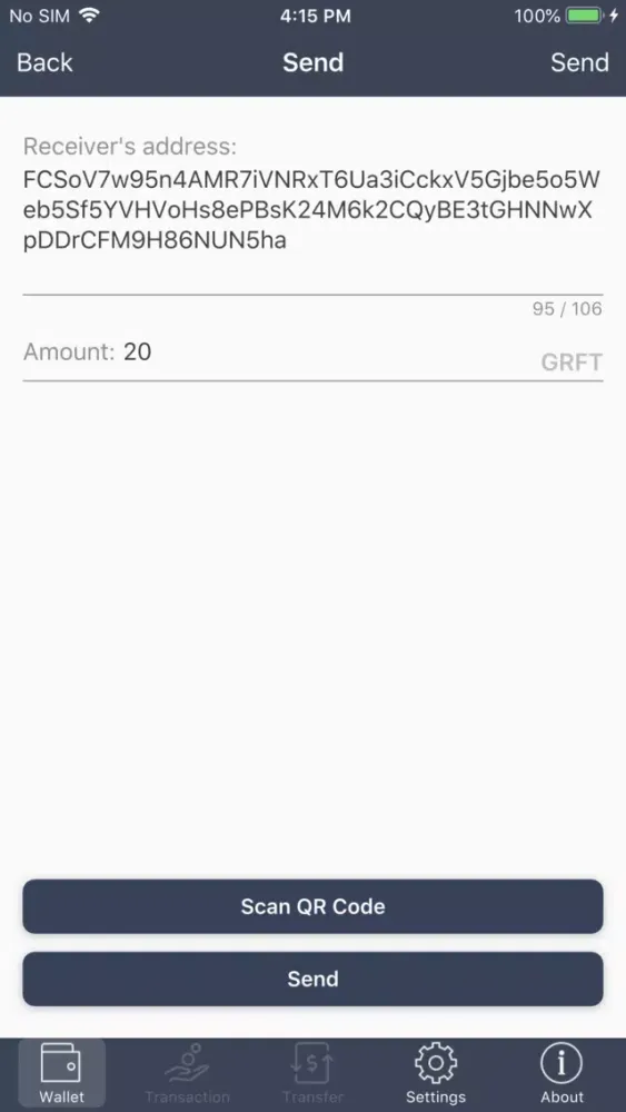 GRAFT CryptoPay Wallet Screenshots