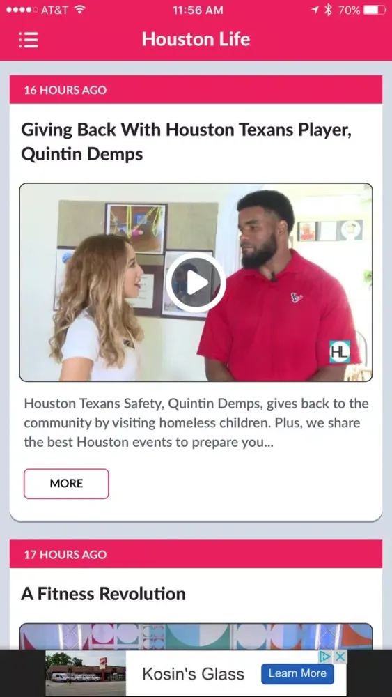 Tangkapan layar Houston Life