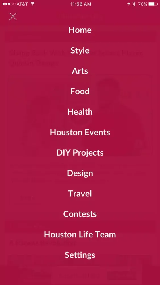 Tangkapan layar Houston Life