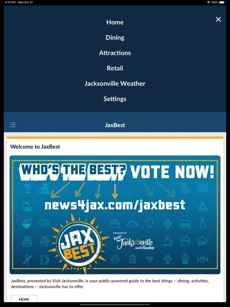 Tangkapan skrin JaxBest iPad 