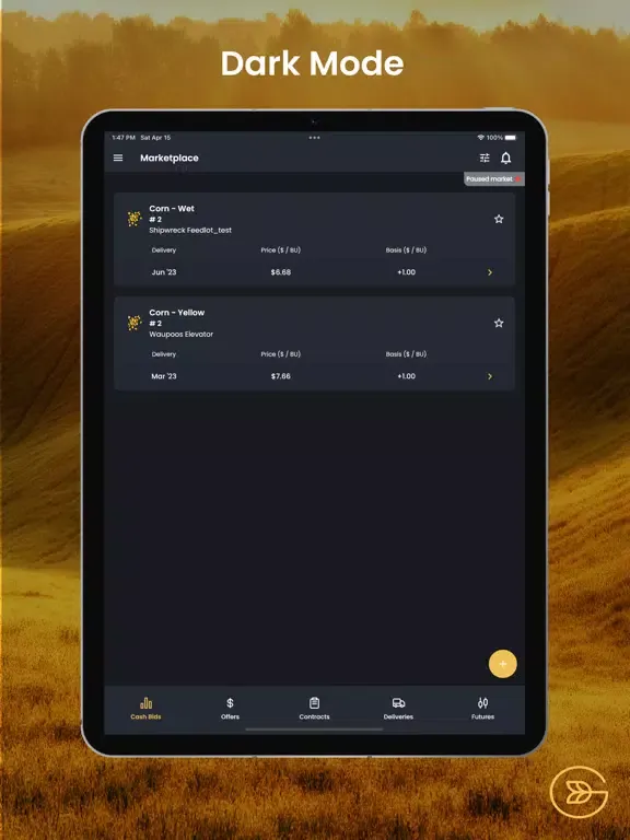Capturas de tela do AgPro Seeds iPad 