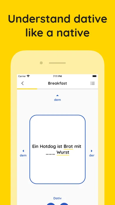 Capturas de tela do Grammapp: German Grammar