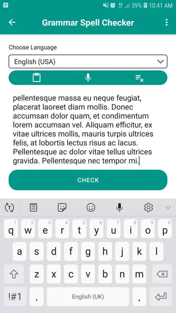 Capturas de tela do AI Grammar Checker-Spell Check