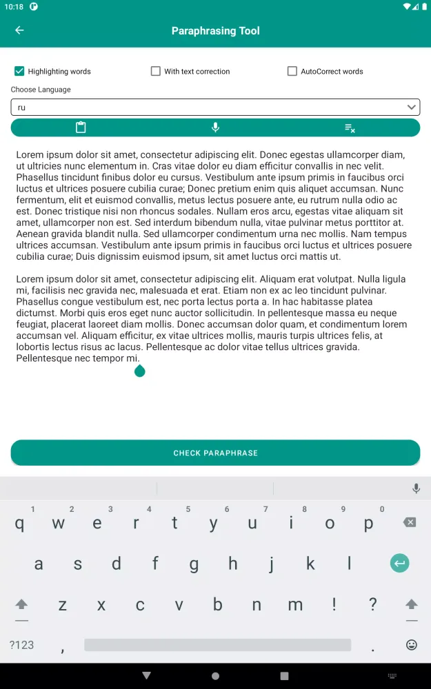 Capturas de tela do AI Grammar Checker-Spell Check