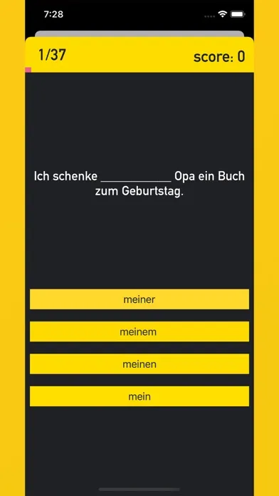 Schreiben B1-B2 Quiz Grammatik应用截图