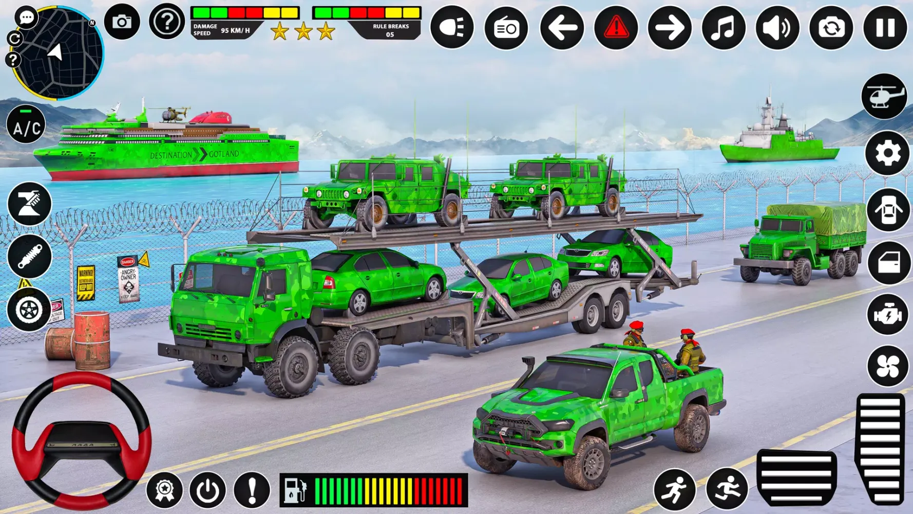Ảnh chụp màn hình của Army Vehicle Transporter Truck
