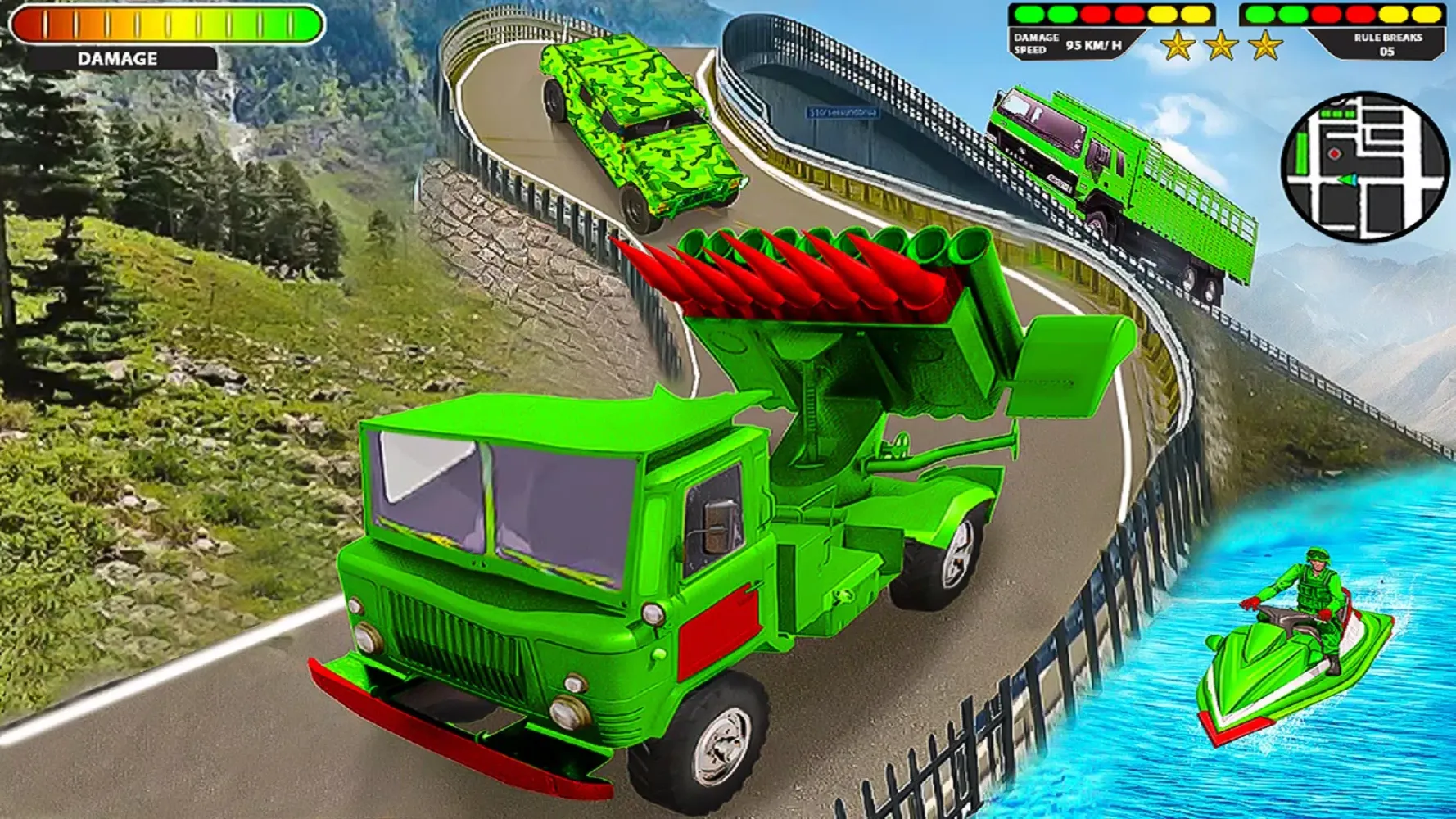 Ảnh chụp màn hình của Army Vehicle Transporter Truck