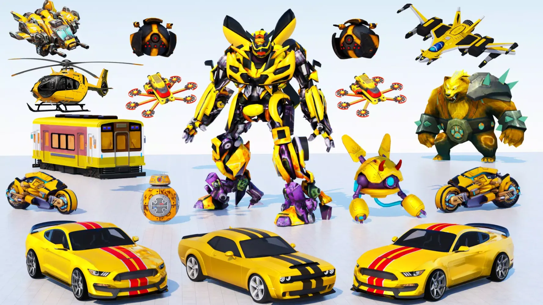 Jet Robot Car :Robot Car Games Screenshots