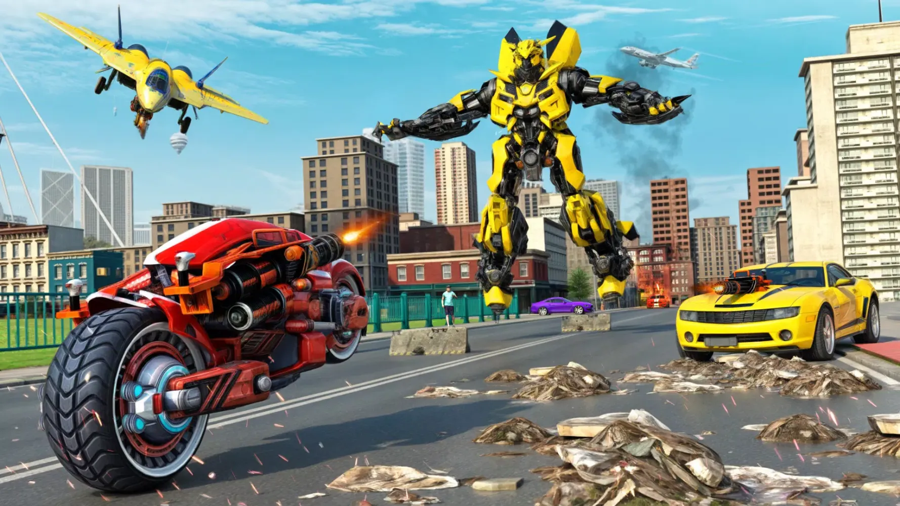 Capturas de pantalla de Grand Robot Bike Transform War