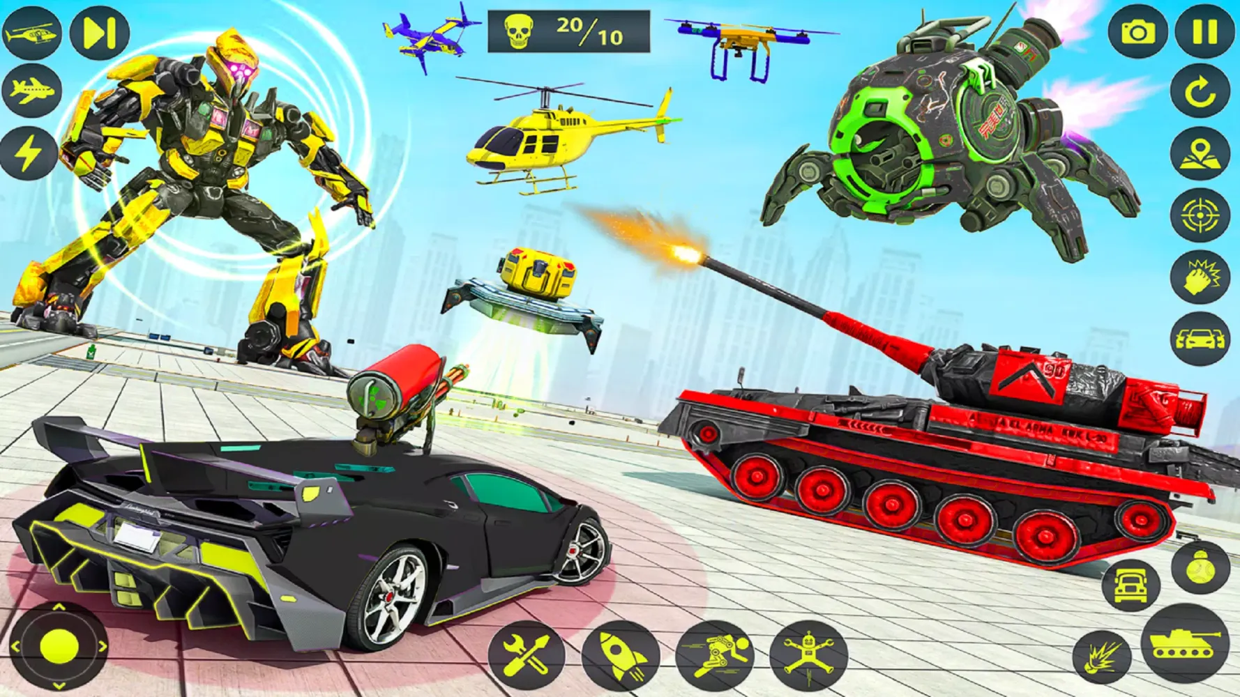 Capturas de pantalla de Army Tank Robot Car Games:
