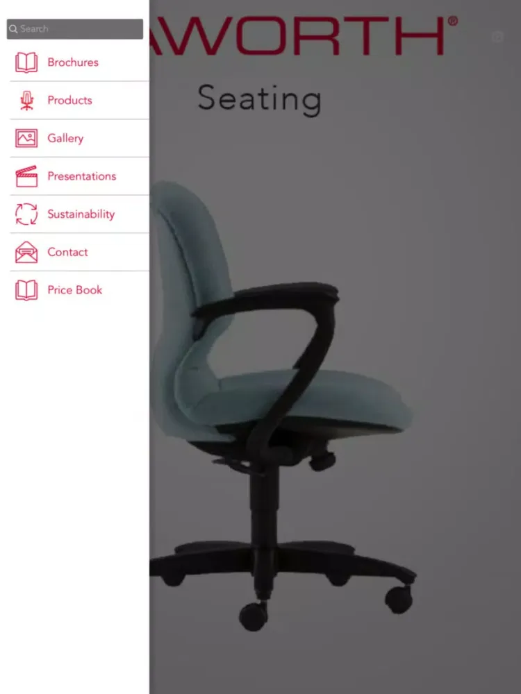 Capturas de pantalla de Haworth Seating iPad 