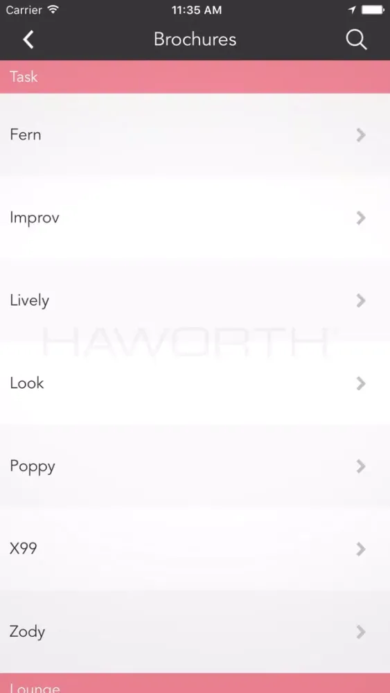 Capturas de pantalla de Haworth Seating