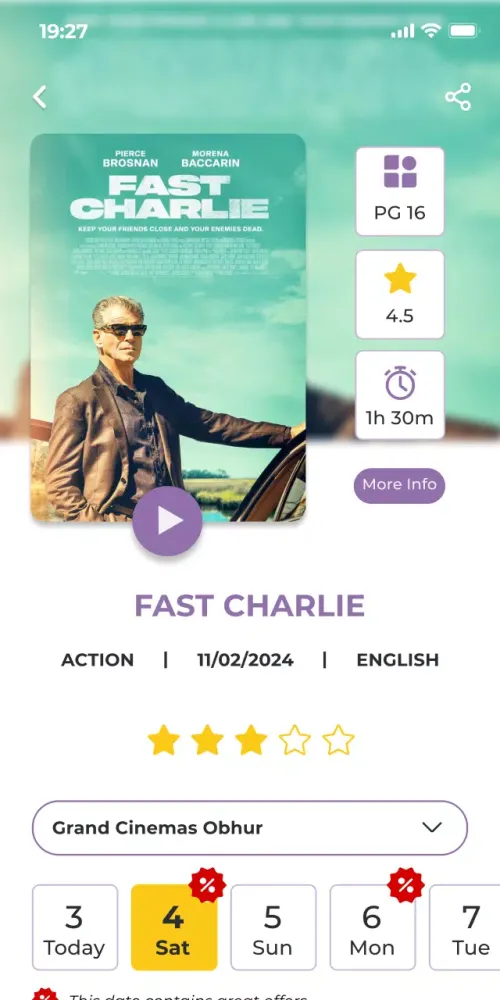 Capturas de tela do Grand Cinemas KSA