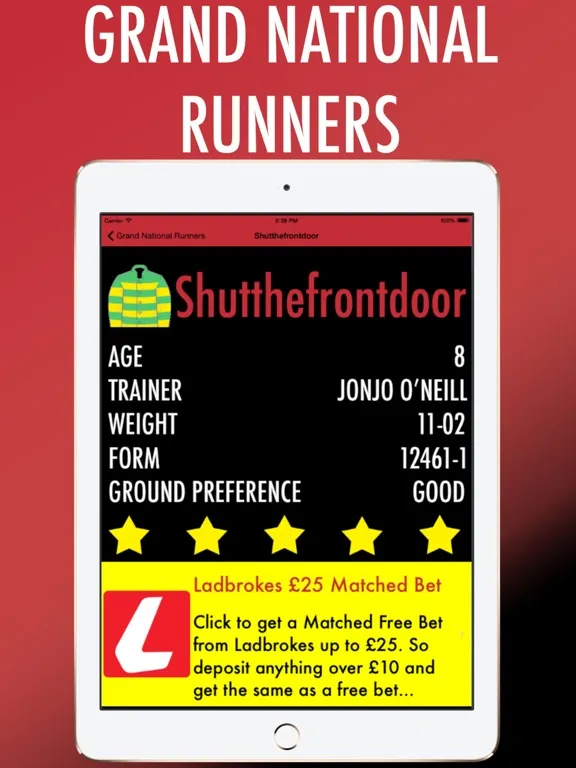 Grand National Betting Tips 2016 - Free Bets & Betting Tips on the Aintree Race iPad 应用截图