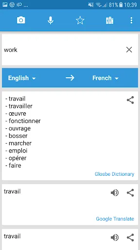 Zrzuty ekranu Translate Box - multiple trans