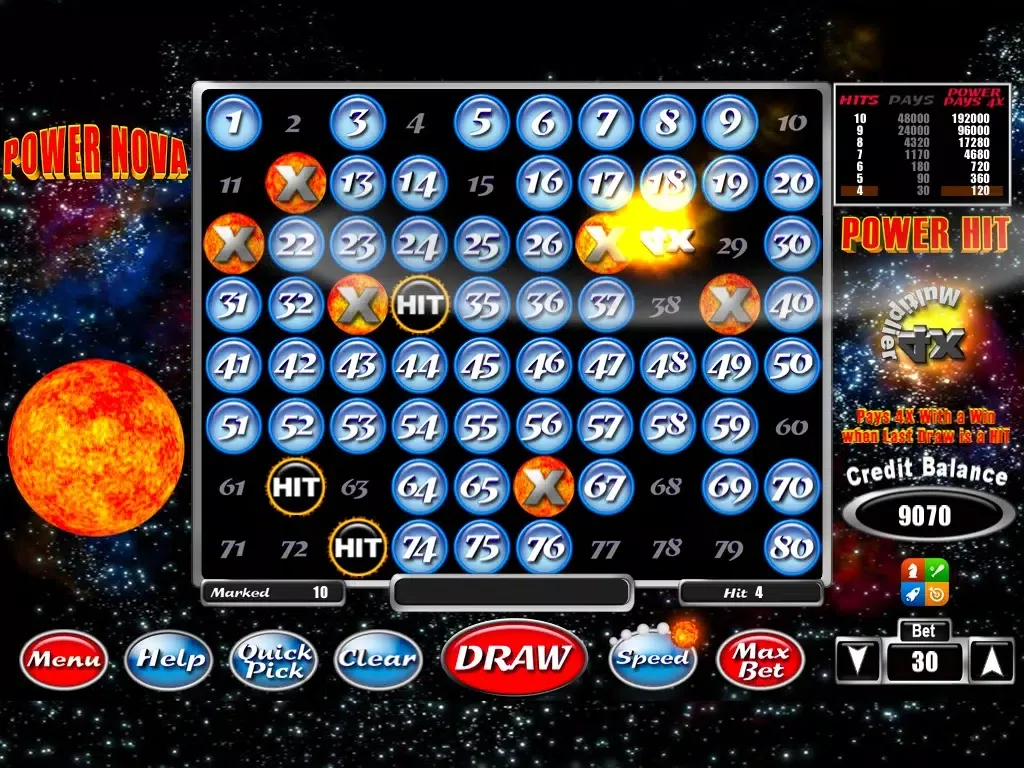 Power Nova Keno for iPad iPad  Screenshots