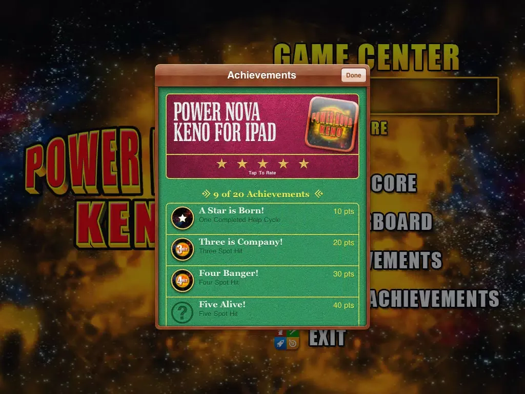 Power Nova Keno for iPad iPad  Screenshots