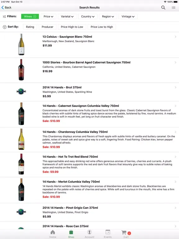 Zrzuty ekranu Grand Wine and Spirits iPad 