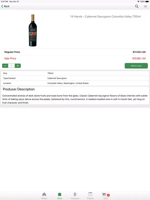 Zrzuty ekranu Grand Wine and Spirits iPad 