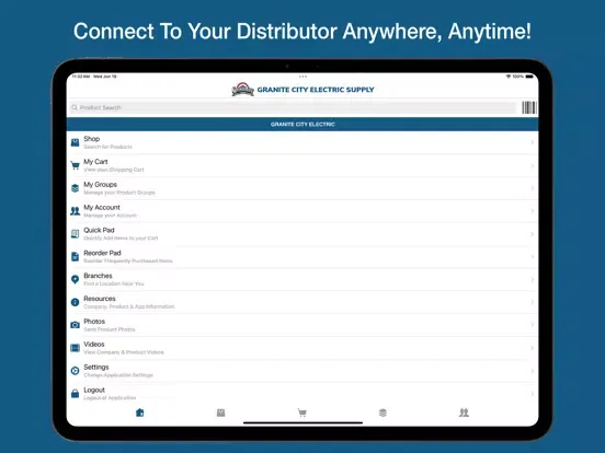 Screenshot di Granite City Electric Supply iPad 