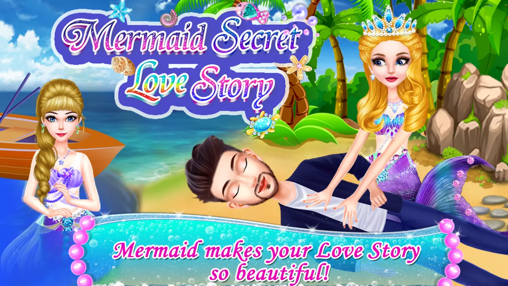 Capturas de pantalla de Mermaid Secret Love Story Game