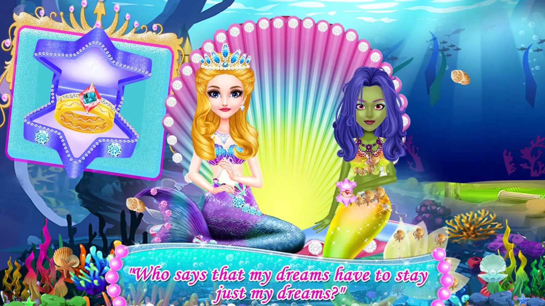 Capturas de pantalla de Mermaid Secret Love Story Game