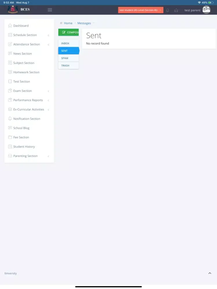 Ảnh chụp màn hình của BritCan Campus iPad 