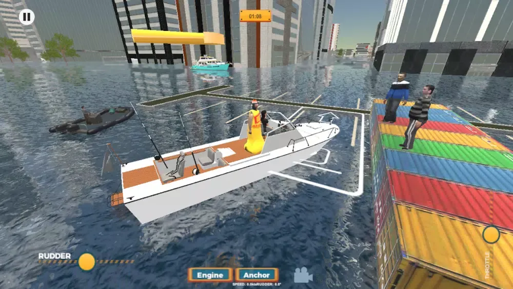 Captures d'écran de Granny Speed Boat Parking Game